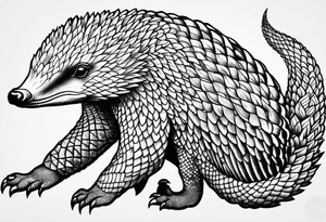 Pangolin  zen tattoo idea