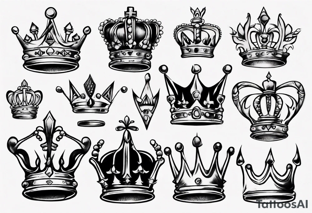royal crown tattoo idea