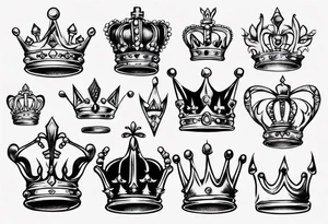 royal crown tattoo idea