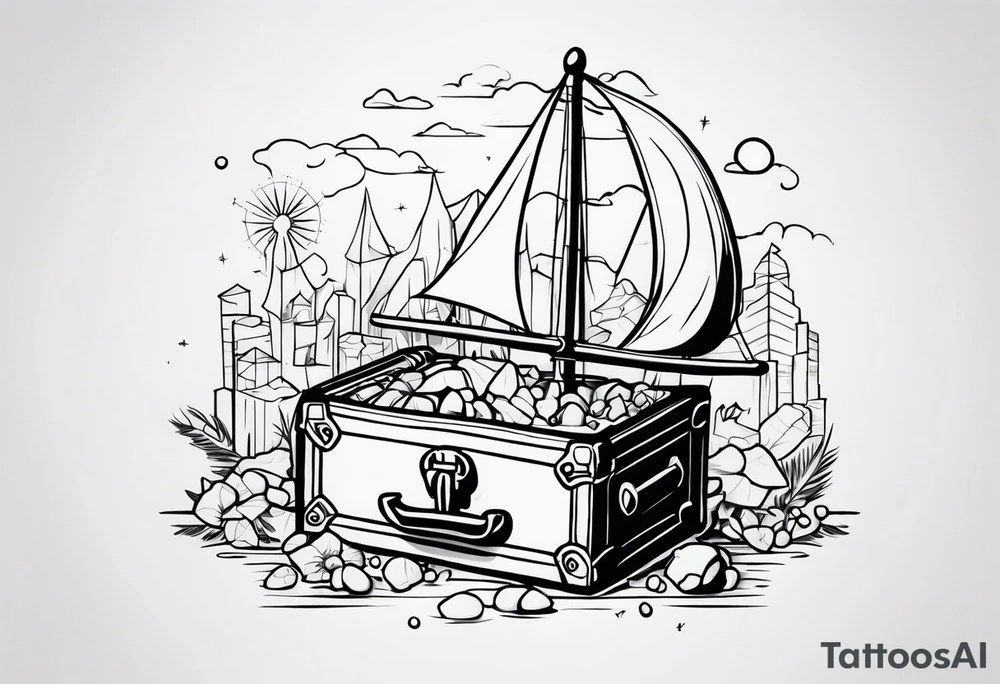 treasure hunt way tattoo idea