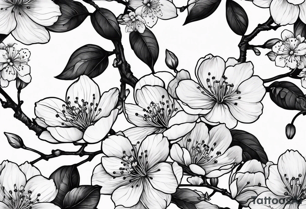 cherry blossom tattoo idea