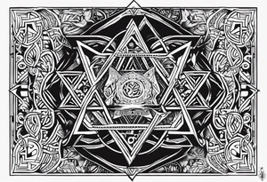 Its a pagan charm of the tetragrammaton to represent powerful the connection God is to Rebecca Sierra as a chosen one designed by God himself with female flair and simple tattoo idea