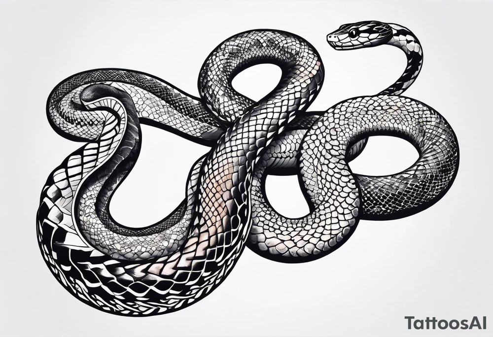 snake fast slithering from above simple tattoo idea