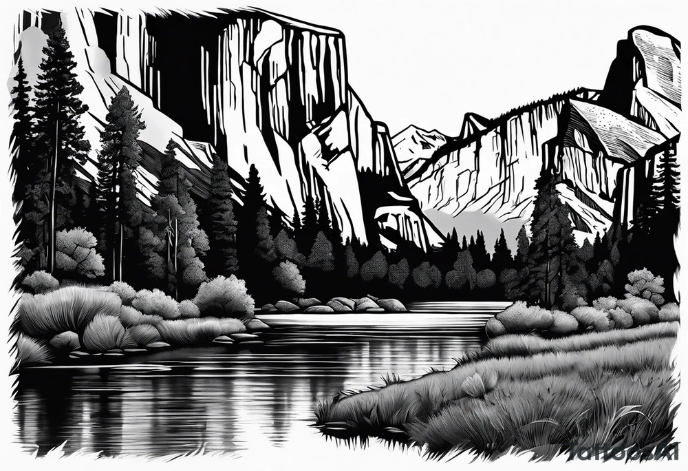 Yosemite national park,  forearm tattoo idea