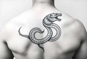 Mythical serpent tattoo idea
