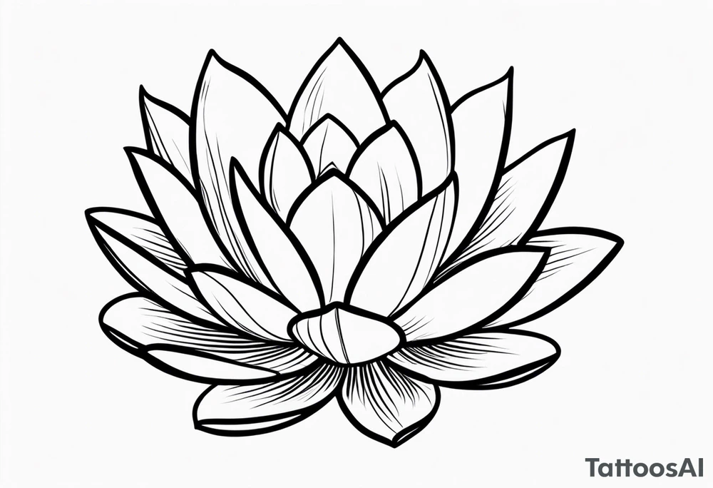 a single simple
 water lily. with the words i love you underneath tattoo idea
