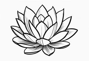 a single simple
 water lily. with the words i love you underneath tattoo idea