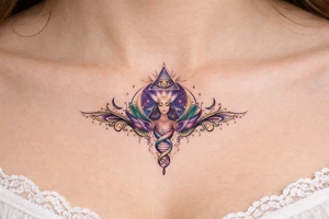 dna comciousness higher self awakening under boob tattoo tattoo idea