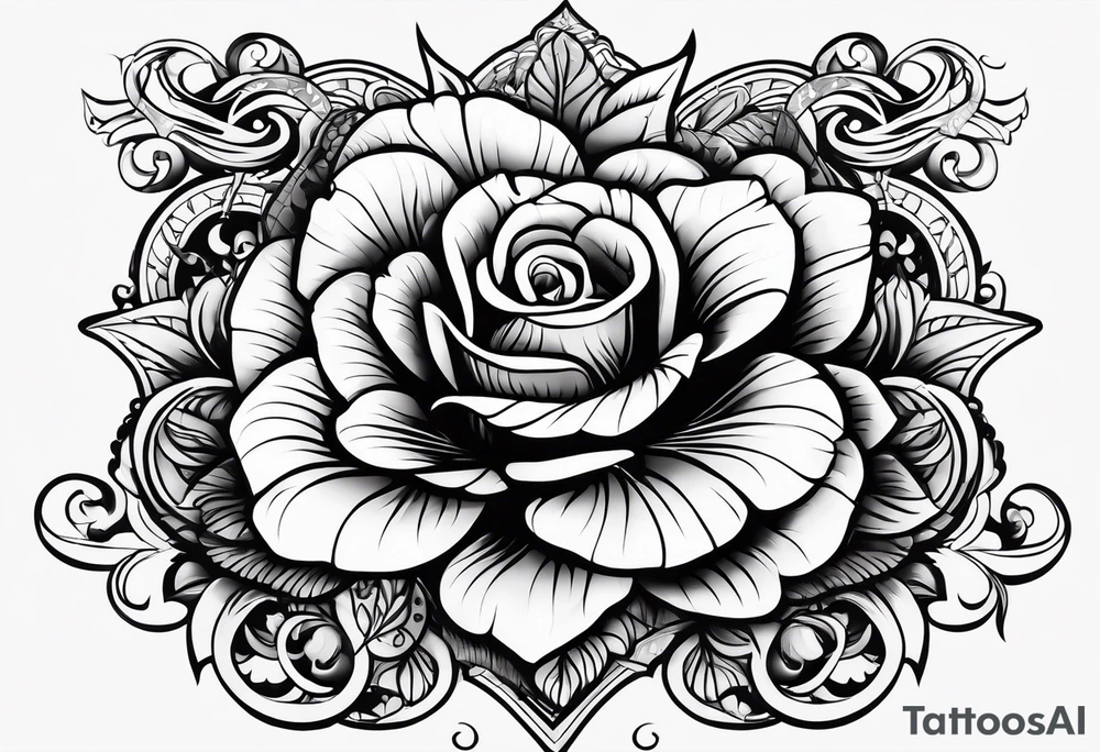 number 4 in a card tattoo idea