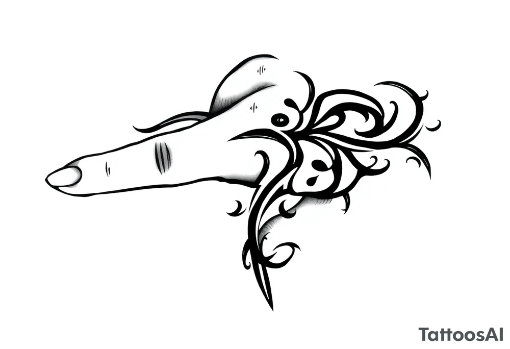 finger tattoo on the finger tattoo idea