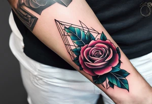 forearm tattoo, geometric, subtle, men,
rose tattoo idea