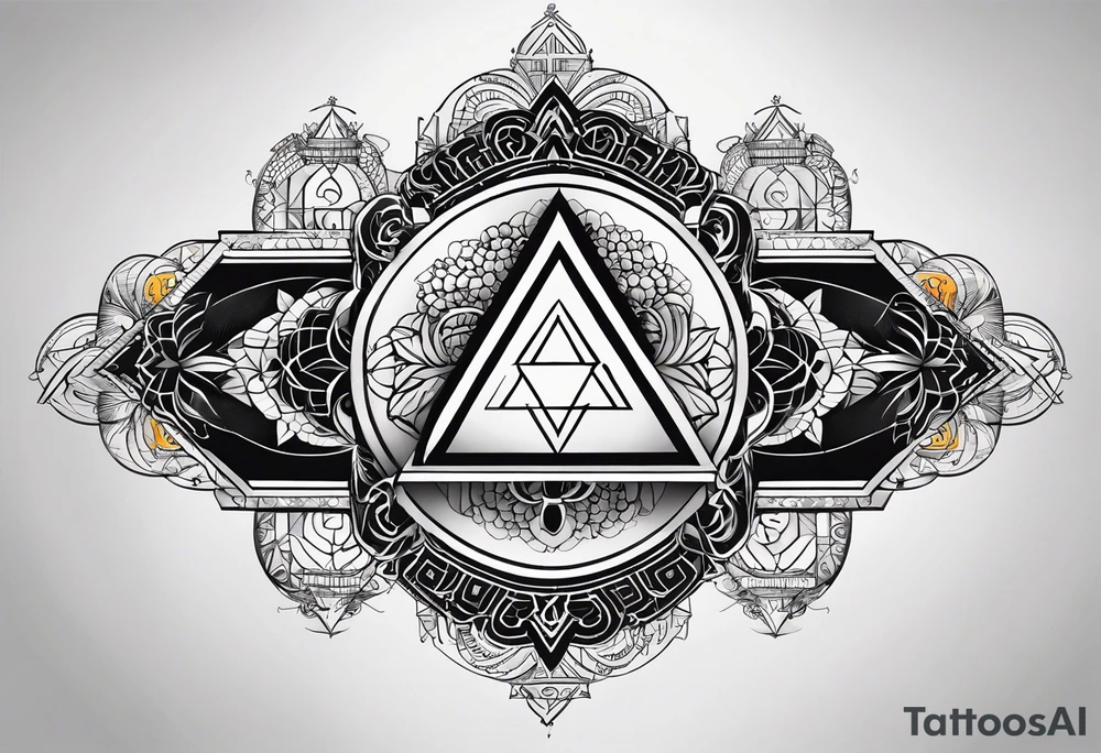 Hebrew phrase הרפו ודעו. Arm length for a female. Divine geometry tattoo idea