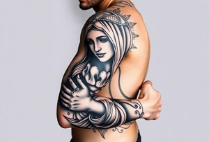 Mexican gang virgin mary tattoo idea