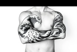 sea ​​waves tattoo idea