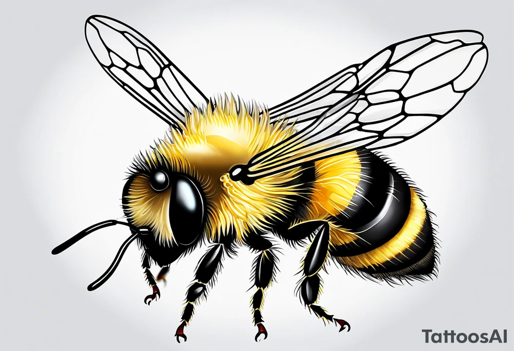 Small bee, not real tattoo idea