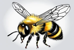 Small bee, not real tattoo idea