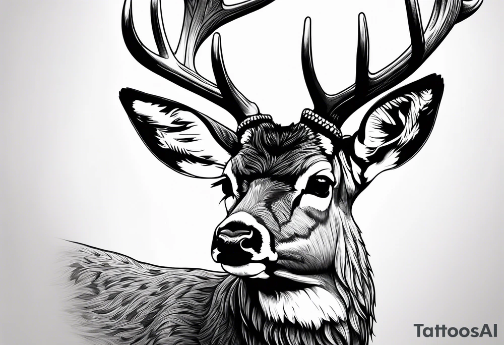 Mule deer tattoo idea