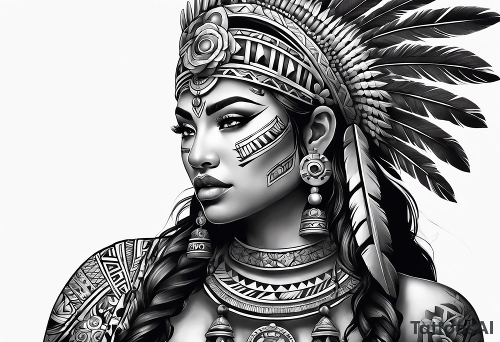 aztec sleeve tattoo idea