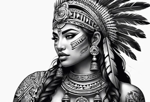 aztec sleeve tattoo idea