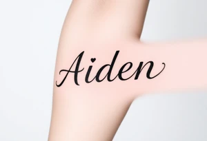 The name Aiden with a theme of love tattoo idea