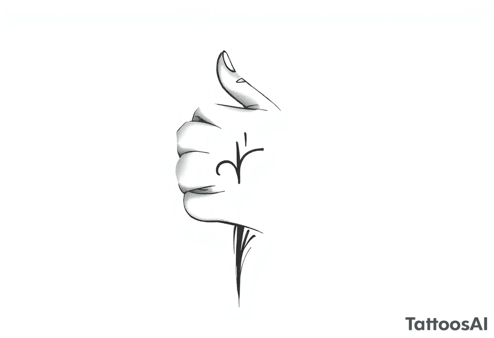 anime simple hand tattoo tattoo idea