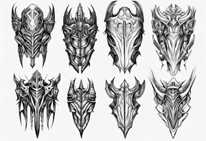 Upper leg armor tattoo idea