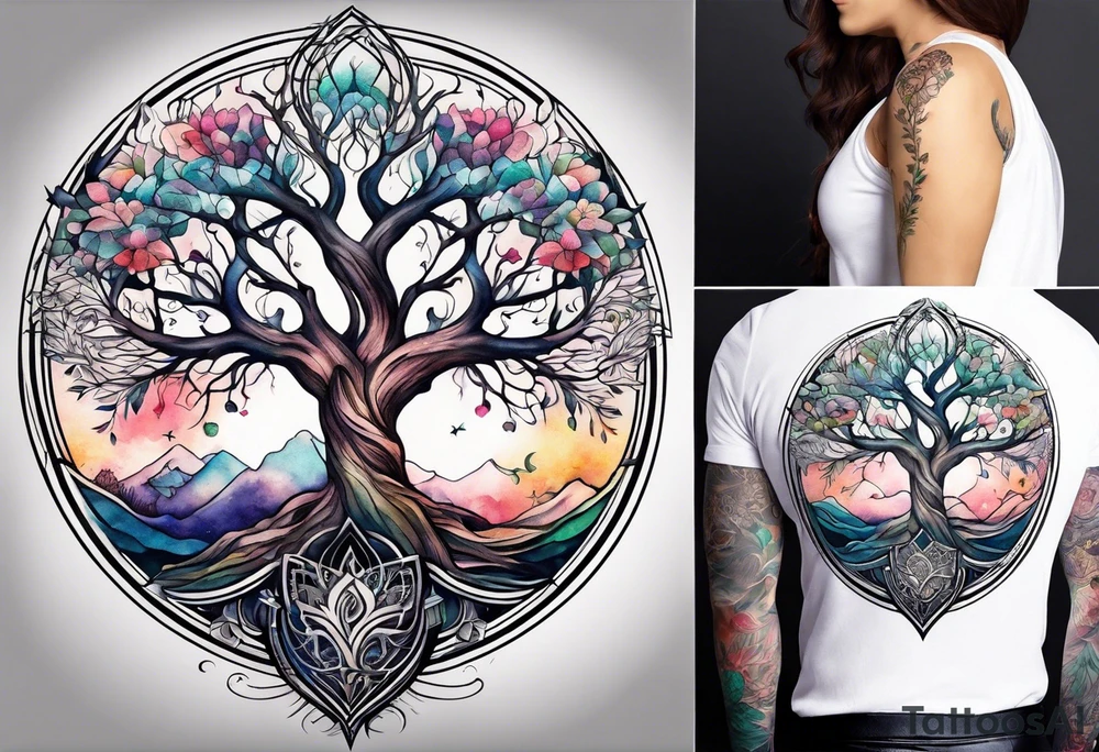 tree of life season tattoo idea