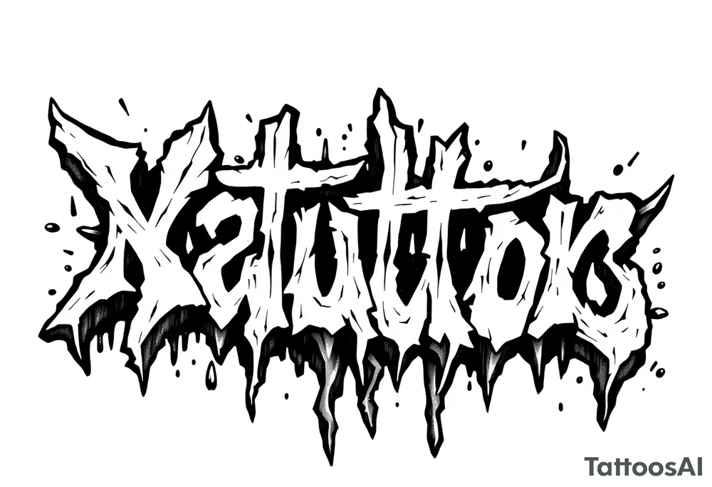 Graffiti lettering that looks like it's melting tattoo idea