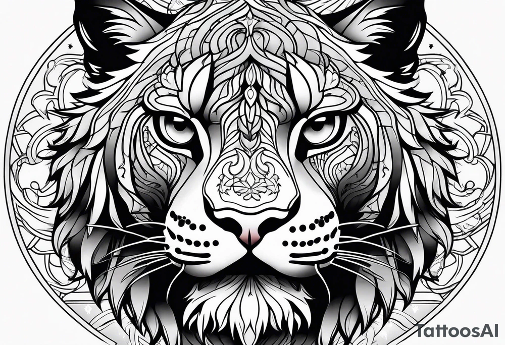 big cat tattoo idea