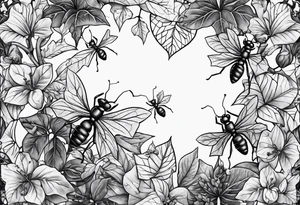 ivy, ants, tattoo idea