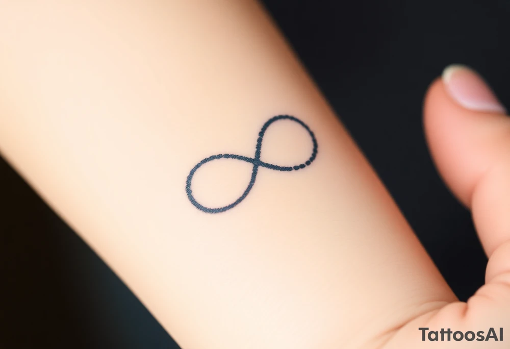 Two overlapping fingerprints in shades of navy blue and silver, forming an infinity symbol, representing an unbreakable bond tattoo idea