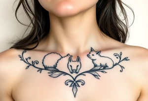 Big bad wolf kills and wears sheep  nursery ryhme three little pigs and tattoo idea