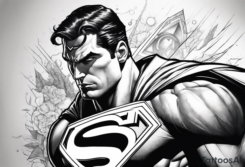 evil superman that will cover up inside of forearm tattoo idea