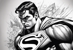 evil superman that will cover up inside of forearm tattoo idea