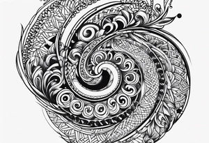 spiral chain tattoo idea