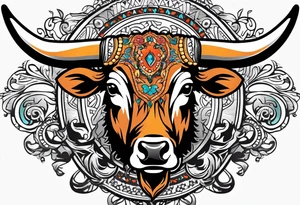 cybersigilism mean Longhorn with state of texas behind it 
With “512” on top of head tattoo idea