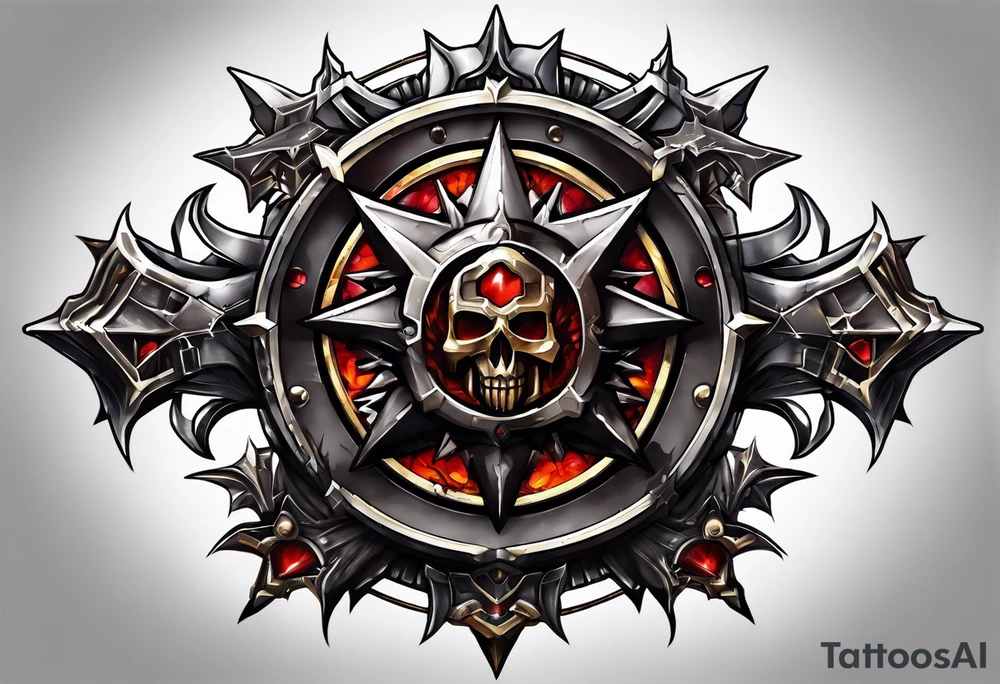 Warhammer 40k 8 pronged star tattoo idea