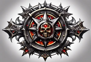 Warhammer 40k 8 pronged star tattoo idea