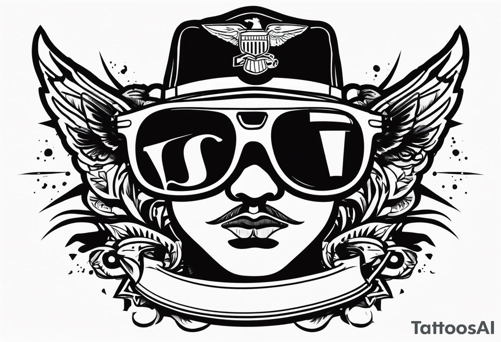 sunglasses Officer tattoo idea