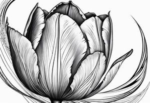 Tulip with music note tattoo idea