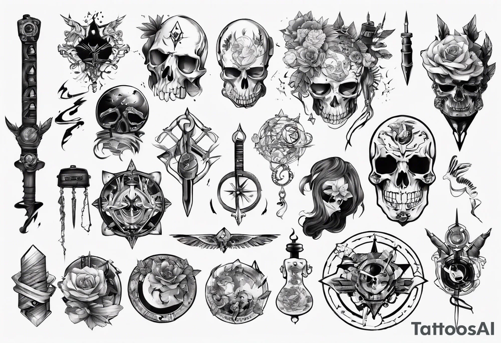 Manga que incluya instrumentos de tatuaje tattoo idea Manga que incluya instrumentos de tatuaje tattoo idea