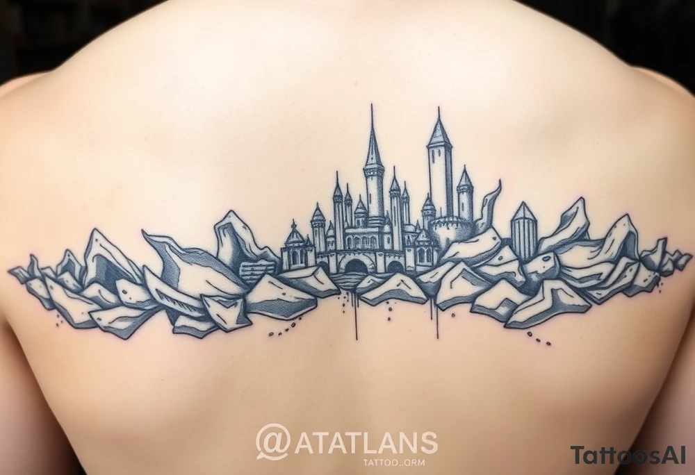 Underwater Atlantis arm sleeve tattoo idea