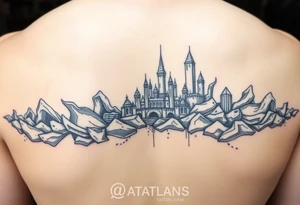 Underwater Atlantis arm sleeve tattoo idea