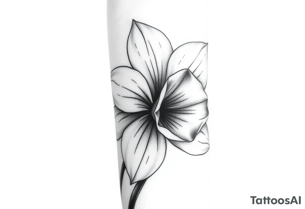 Large Narcissus on forearm tattoo idea