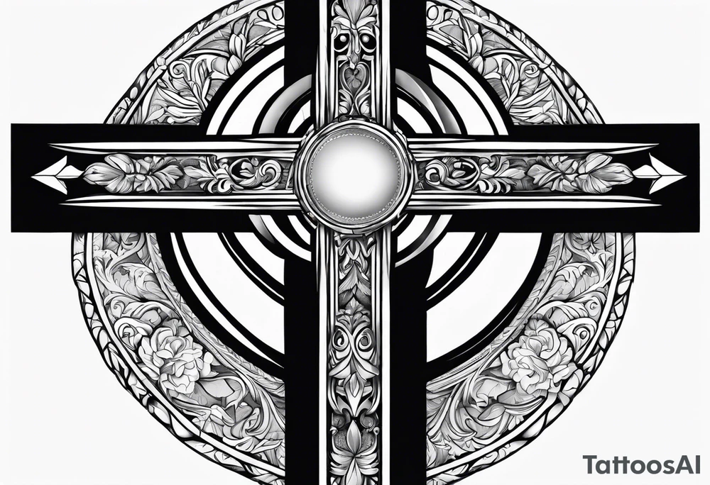 Cross of jesus tattoo idea