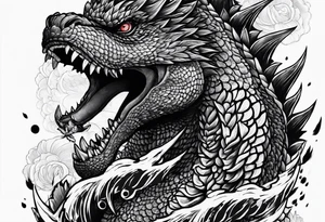 Godzilla irezumi tattoo idea