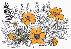 Pilbara region native plants and flowers, Kimberley region native plants and flowers tattoo idea
