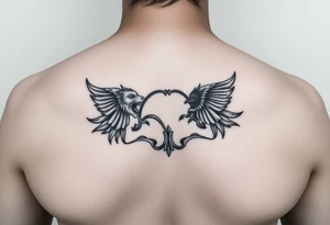 Gemini laugh now cry later feminine tattoo chest tattoo idea