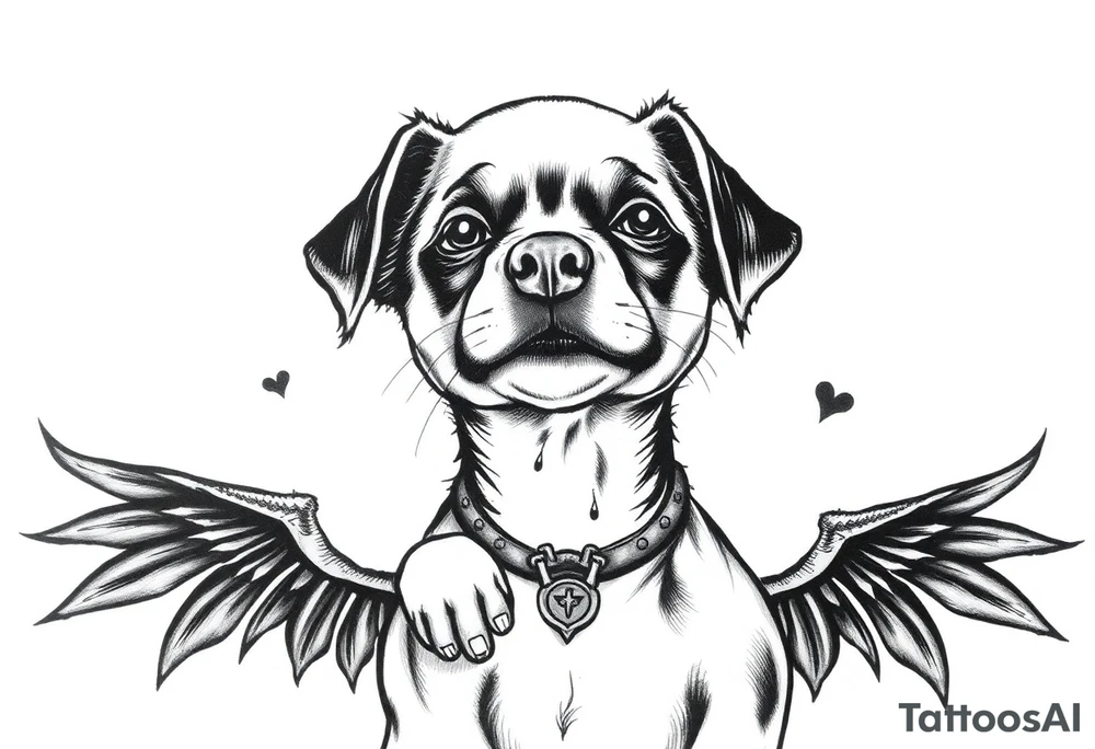 hot puppy goth girl tattoo idea