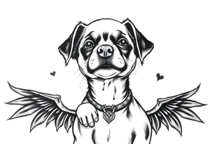 hot puppy goth girl tattoo idea